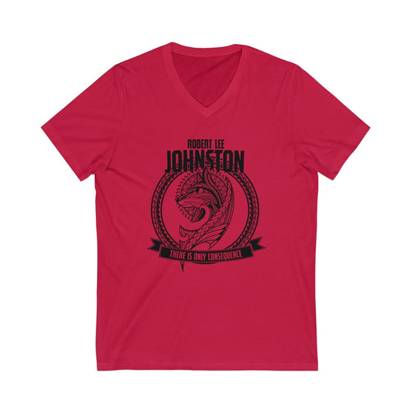 Robert Lee Johnston's Unisex Jersey Short Sleeve V-Neck Tee