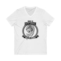 Robert Lee Johnston's Unisex Jersey Short Sleeve V-Neck Tee